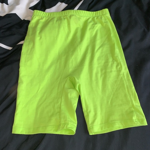 Neon green biker shorts - Picture 1 of 2